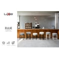 thumbnail image 2 of LuXeo Ellie 29 in. Black Backless Wood Bar stool with White Boucle Fabric Seat (Set of 2), 2 of 11