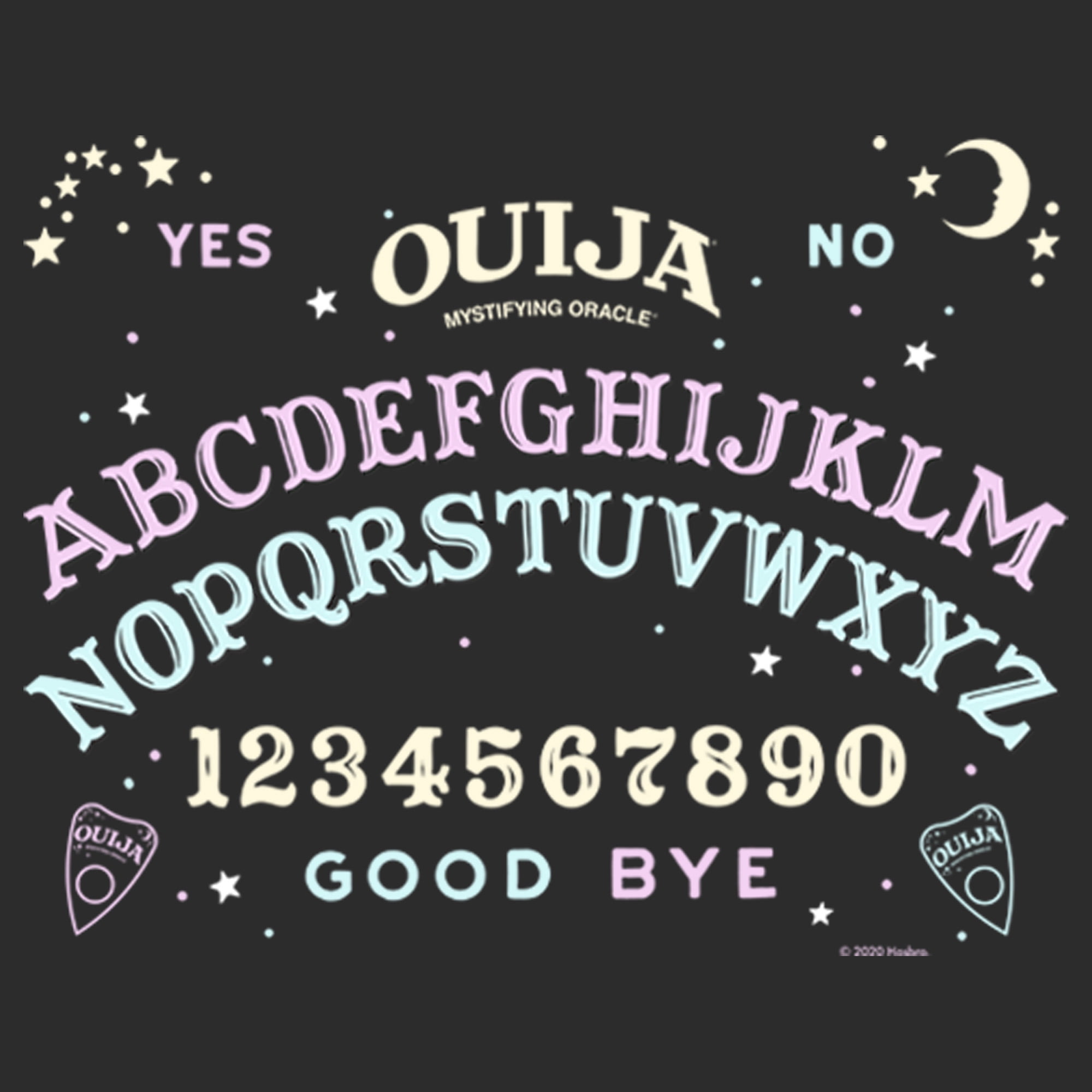 Women's Ouija Pastel Board Graphic Tee Black Medium