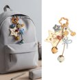 thumbnail image 2 of Unique Star Dog Bowknot Pendant Keyring Lovely Charm Key Holder Decoration Gift For Teens Best Friend, 2 of 9
