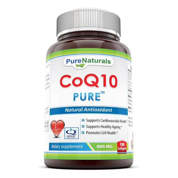Pure Naturals COQ10 Kaneka Q10 Softgels, 400 mg,180 Count