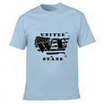 thumbnail image 3 of The Season Essentials All States Collection “United We Stand” 100% Cotton Unisex T-shirt Graphic Tee, Light Blue/Black, X-Large, 3 of 11