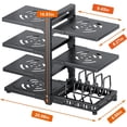 thumbnail image 2 of 2Pcs Heavy Duty Pots and Pans Organizer under Cabinet, 7-Tier and 4-Tier Adjustable Pan Organizer Rack for Kitchen Cabinet Organizers and Storage, 2 of 10