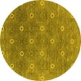 thumbnail image 1 of Ahgly Company Indoor Round Oriental Yellow Industrial Area Rugs, 6' Round, 1 of 4