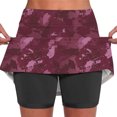 thumbnail image 2 of BiZtdJrK Tennis Sport Skort for Women Camo Print High Waist Athletic Skirt Gym Workout Skorts Red M, 2 of 8