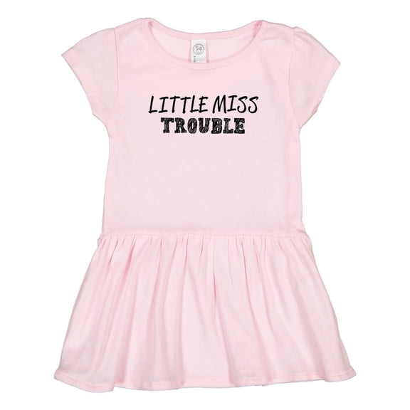 Inktastic Little Miss Trouble Girls Toddler Dress