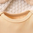 thumbnail image 6 of TOWED22 Newborn Baby Girl Outfits Long Sleeve Solid Color Romper Pants Headband Fall Winter Clothes 3Pcs,6-12 M, 6 of 9