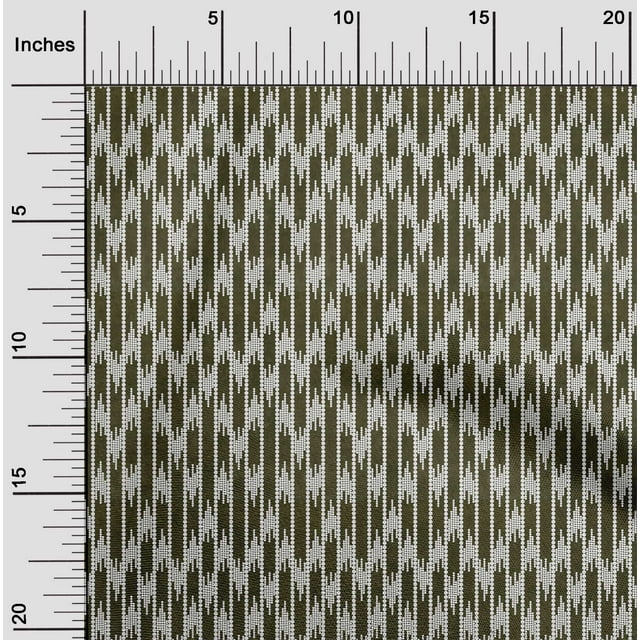 oneOone Tissu Popeline de Coton Chevron Kasuri Imprimé Tissu BTY 56 Pouces de Large
