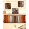 thumbnail image 6 of Burnt Orange Brown Body Pillow Cover, Pillowcase Protectors with Zipper, Breathable Decorative Throw Pillow Case Cover, Farmhouse Vintage Wooden Pillow Shams for Couch Sofa 20x60Inch, 6 of 8