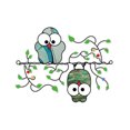 thumbnail image 4 of Panel atrapasoles de búhos multicolores, colgante acrílico para atrapasoles de pájaros, adorno colgante para ventanas, puertas, decoraciones de jardín, regalos para amantes de las aves, 4 of 5