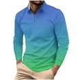 thumbnail image 2 of Blusa y camisa de manga larga con cuello vuelto para hombre, informal, con cuello vuelto, estampado, para fitness, deportiva, de manga larga, de poliéster, 2 of 5