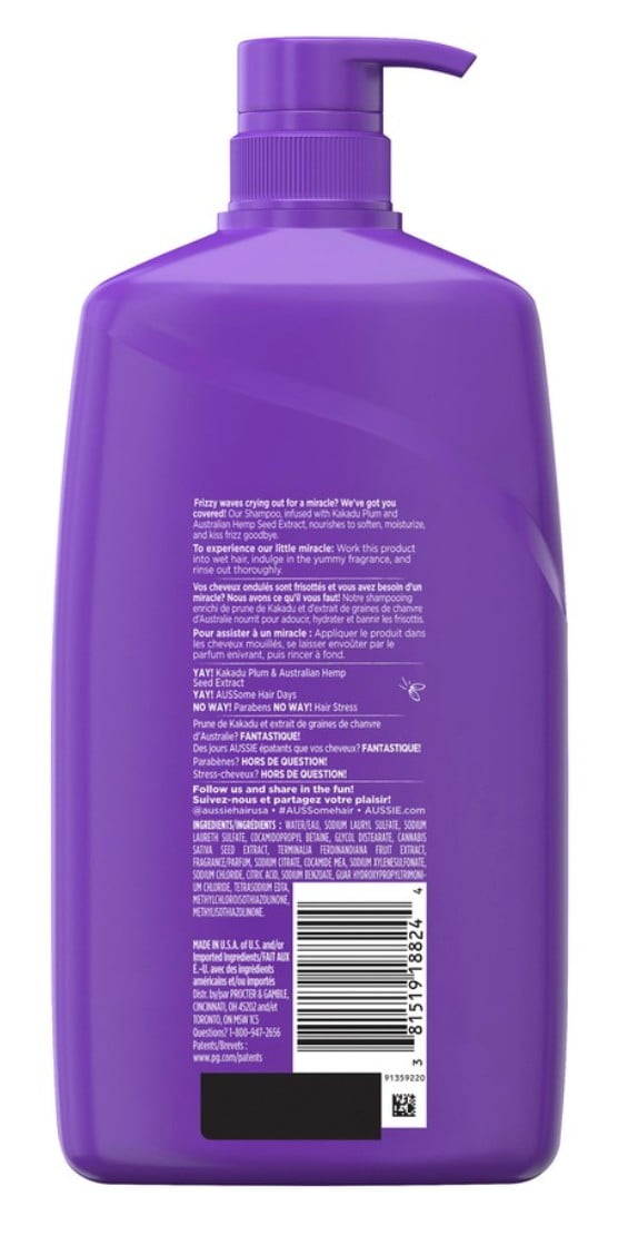 Aussie Shampoo Miracle Waves 26.2oz (Pack of 3)