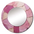 thumbnail image 2 of Designart "Blush Lavender Simplistic Pottery" Abstract Spirals Rund Mirror For Wall Decor - Large Pink Round Print Mirror - Round Modern Mirror - Wall Mounted Round Large Mirror - 36" x 36", 2 of 6
