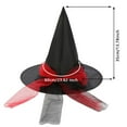 thumbnail image 3 of Hjtefg Witch Hat for Halloween - Black Pointed Headdress for Women, Girls, Boys - Adult & Kids Party Hat, Halloween Witch Cap, Comfortable Kids' Headwear,Color: Red Size: One Size, 3 of 4