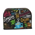 thumbnail image 4 of 1pc, Toaster Cover, Novelty Coffee Theme Toaster Cover Washable Dustproof Brown Kitchen Small Appliance Cover with Top Hook, Fits Standard 2 Slice Toaster, 4 of 6