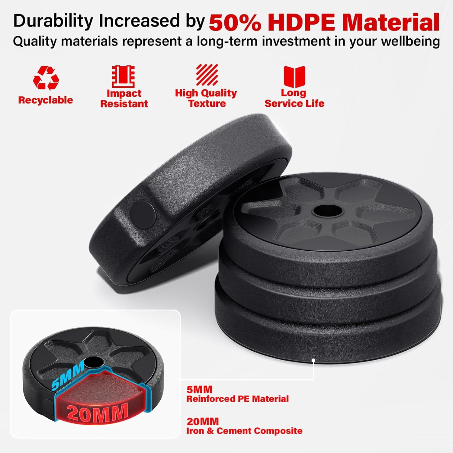 Adjustable Dumbbells Set, 4-in-1 Weight System with Connector for Home Gym, 5.5-88LBS Free Weights