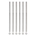 thumbnail image 1 of Unique Bargains 6Pack M3 x 300mm Fully Threaded Rod w 6Pack Hex Nuts, 0.5mm Pitch 304 Stainless Steel Right Hand Threaded Rod, 1 of 6