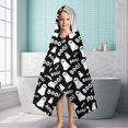 thumbnail image 6 of Halloween Ghost Boo Pattern Hooded Bath Towel，60"x35" for Ages 3 To 12 Kids, Quick Dry Lightweight Soft Microfiber Hood Beach Towel Cover Up for Kids, 6 of 7