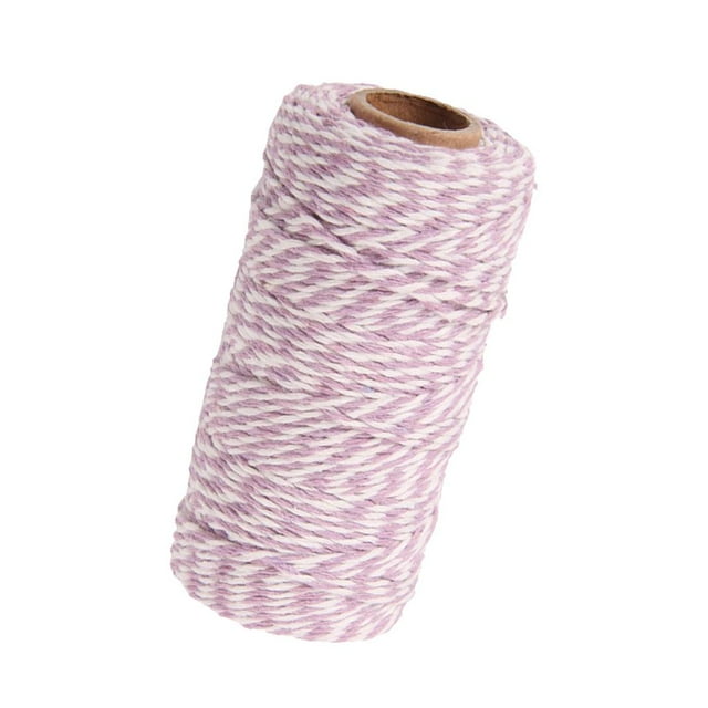 Cordel de regalo para manualidades de colores de 328 pies, cuerda de embalaje de regalo duradera para Navidad Luz púrpura