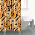thumbnail image 4 of Halloween Pumpkins Skulls and Candies Shower Curtain 72"x84" ,Bathroom Decorative Shower Curtains Set with 12 Hooks,Modern Waterproof Washable Shower Curtain, 4 of 6