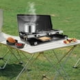 thumbnail image 6 of Gas Camping Stove, Portable Cooking Stove, 3-Burner Camping Stove with Griddle, Regulator, Toast Tray, Windshield for Car Camping BBQ, 6 of 10
