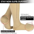thumbnail image 6 of Ailaka Zipper Compression Socks, 15-20 mmHg Knee High Compression Socks for Men Women, Close Toe Support Socks,Beige, 6 of 8