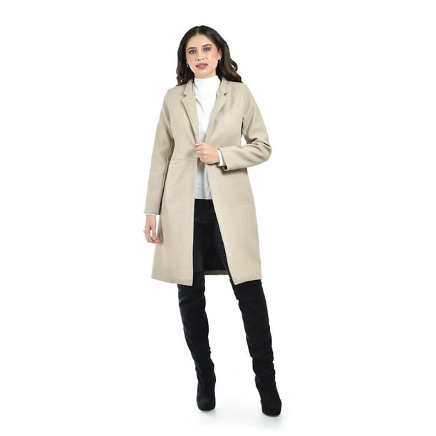 Abrigo largo de cuello Mao Roman Fashion /Juvenil, 3011 (Beige) beige G