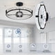 thumbnail image 2 of Yeshouse Ventilador de techo moderno de 20 pulgadas con montaje empotrado, luz y control remoto: ultrafino, 6 velocidades, atenuación continua y ajuste de temperatura de color, 2 of 8