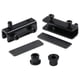 thumbnail image 1 of Bisagra pivotante para puerta de vidrio Rok Hardware para vidrio oscilante libre, cincada en negro, 1 of 1