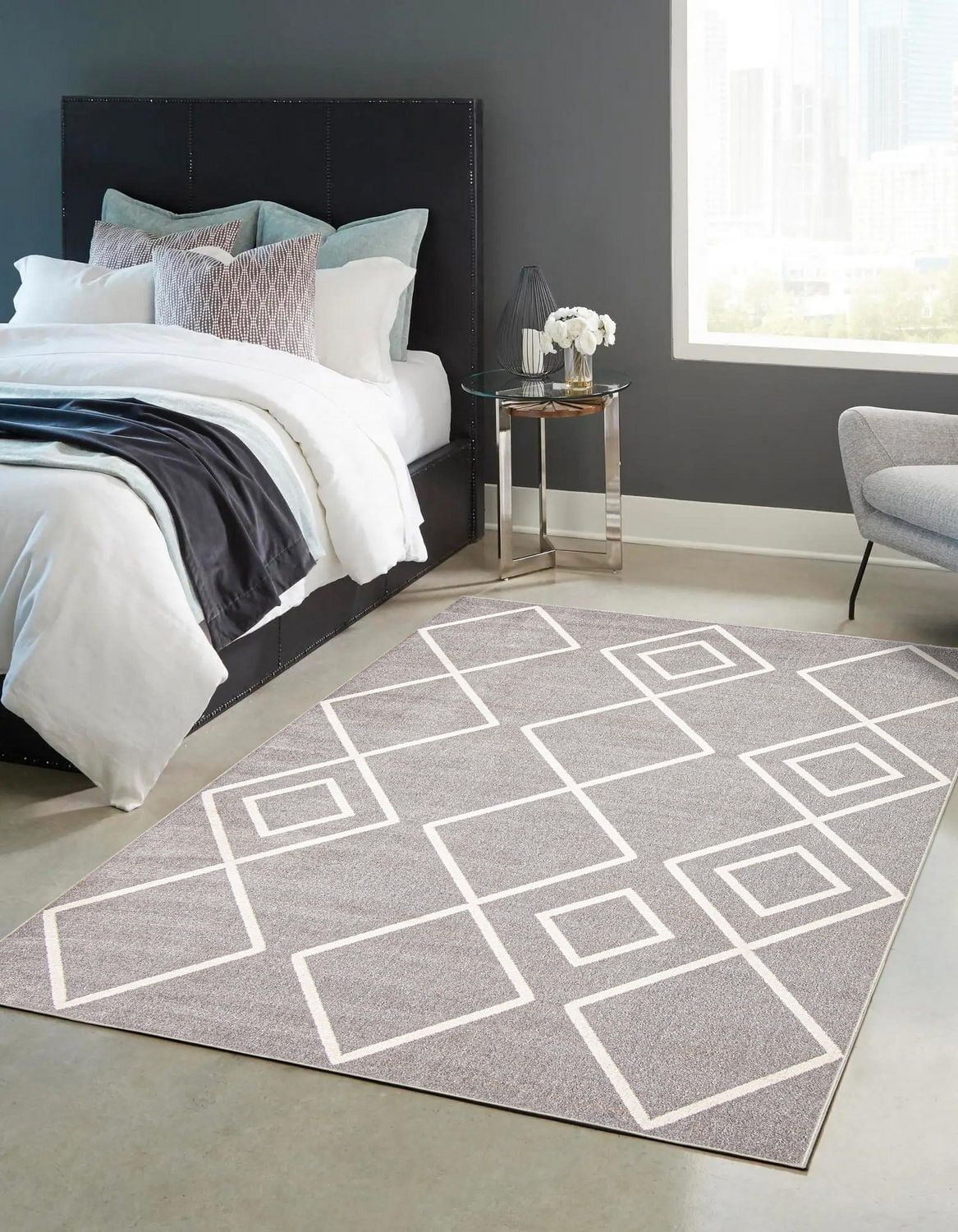 ECARPET Washable Geometric Area Rug & Runner for Living Room, Bedroom, Kitchen, Hallway