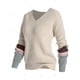 thumbnail image 2 of Más el tamaño de inclinación del remiendo del collar suéter de punto Rosegal Blusas Tallas Grandes, 2 of 5