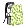 thumbnail image 3 of Easygdp Green Peas Clear Backpack, Transparent Bookbag for School for Women Men, Capacity Clear Bag for College, Travel, 3 of 7