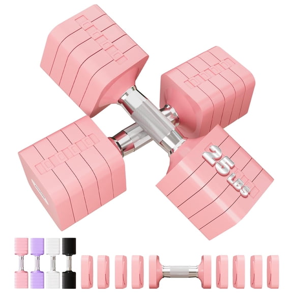 Juego de mancuernas Upspeed, 50 kg, 5 en 1, pesas de mano ajustables