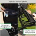 thumbnail image 4 of Summer by Ingenuity 3Dlite Convenience Stroller, Lightweight Travel Stroller, UPF 50+ Canopy, Cup Holder & Snack Tray, Gray - Age 6 Months Up to 50 Lbs., 4 of 5