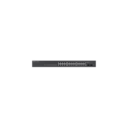 UPC: 0760559121013 | ZyXEL 24-Port Gigabit Ethernet Smart Managed Rackmount Switch – Fanless Design [GS1900-24]
