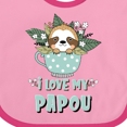 thumbnail image 4 of Inktastic Teacup Raccoon I Love My Papou Boys or Girls Baby Bib, 4 of 4