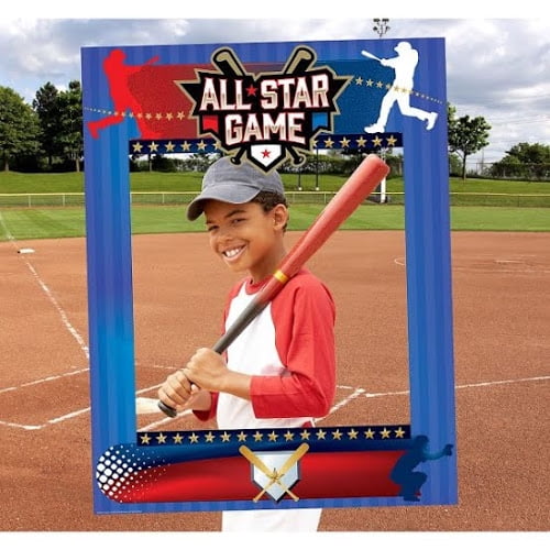 Giant Baseball Photo Booth Frame