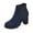 Navy, variant on Women Lace Up Chunky Platform Combat Ankle Boots, Matte Textured Fabric, Thick Cloud Cushion Insole, Deep Lug Anti Slip Outsole, Edgy Retro Silhouette for Daily Street Fashion Party Outfits,Navy 6