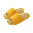thumbnail image 4 of Hopeusnice Home Slippers for Women And Men Flat Heel Breathable Trendy Flax Materials Summer Shoes Women's Slippers Non-Slip Soft Open Toe Slip-Resistant Walking Shoes Yellow 36, 4 of 4