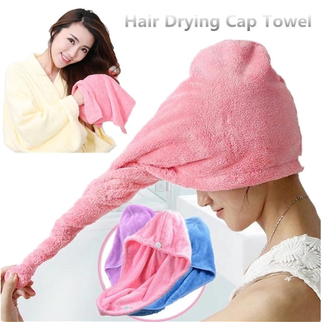 Toalla de microfibra de secado rápido para el cabello, turbante mágico para secar el cabello, gorro para spa, baño en casa, secado de cabello