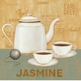 thumbnail image 2 of Brown, David Carter 20x20 White Modern Wood Framed Museum Art Print Titled - Jasmine Tea Teal, 2 of 4