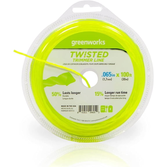 Greenworks 0.065" 100-Foot Twisted String Trimmer Line