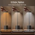 thumbnail image 2 of Lampe de Table Sans Fil CZCPP Lot de 2, 13.8 Pouces de Hauteur Led Rechargeable, 3 Couleurs Tactile Dimmable, Lampe de Chevet Portable Moderne pour Chambre Bureau Lecture, Noir, 2 of 4
