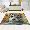 thumbnail image 2 of WOBOGO Schnauzer Puppy Carpet Non-Slip Rugs Soft Doormat 63×48in Living Dining Room Bedroom Decorative, 2 of 7
