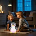 thumbnail image 5 of Glowing Penguin Plush Toy with Colorful Lights, Luminous Stuffed Animal, Night Light Companion for Ages 3-4years, Soft Cuddle Pillow, Auto-Off Timer Plushie, Battery Operated Decoration, 5 of 6