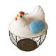 thumbnail image 4 of Estuche organizador de cestas para huevos de gallina, suministros de cocina, cesta redonda para recoger huevos Cuadrícula azul y negra, 4 of 9