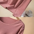 thumbnail image 4 of Autumn Winter Double-Sided Velvet Thermal Underwear Bottoming Shirt German Velvet Round Neck Warm Bottoming Shirt Women'S Slim Elastic Underwear, 4 of 6