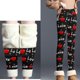 thumbnail image 5 of Pntutb Christmas Winter Sherpa Leggings forrados de vellón para mujer, pantalones térmicos cálidos de felpa de Cachemira gruesa elástica de cintura alta Pntutb Pntutb-2935, 5 of 9