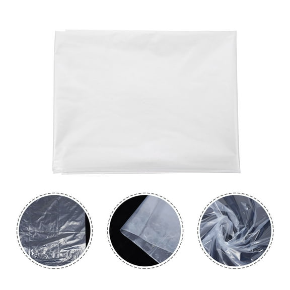 Raindrops Transparent Waterproof PE Tarp Cover for Home Use with High Light Transmittance 5x7 ft