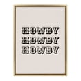 thumbnail image 5 of Kate and Laurel Sylvie Howdy Western Framed Canvas Wall Art by Honey Island Studio, 18x24 Bright Gold, Western Cowboy Art for Wall, 5 of 7