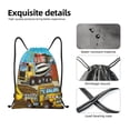 thumbnail image 3 of Yiaed Different Construction Site Vehicles Print Drawstring Bags Drawstring Backpack Bulk String Back Pack Gym Sport Bag-Small, 3 of 5